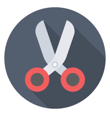 makas düz vektör simgesi