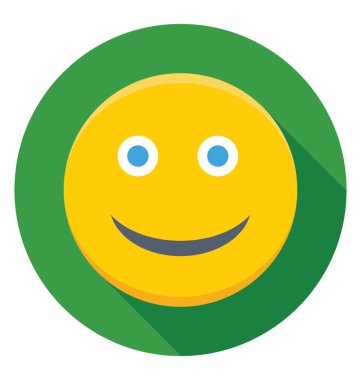 Gülen düz vektör simgesi