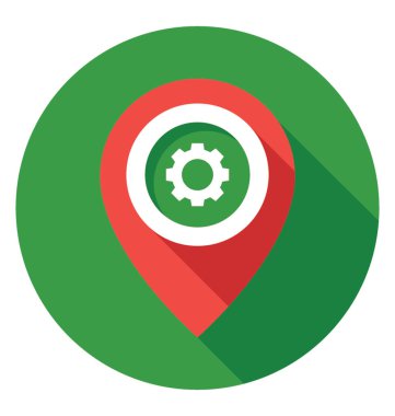 Konum ayarı vektör simgesi