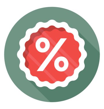 yüzde düz vektör simgesi