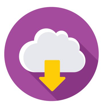 bulut indirme vektörü simgesi