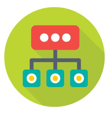 hiyerarşi düz vektör simgesi