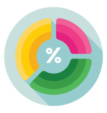 Vergilendirme düz vektör simgesi
