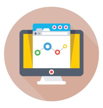 analitik düz vektör simgesi