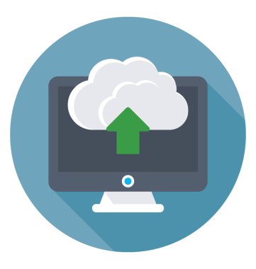 bulut gönderme vektör simgesi