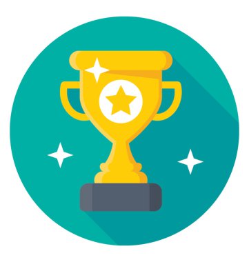 Trophy Düz Vektör Simgesi 