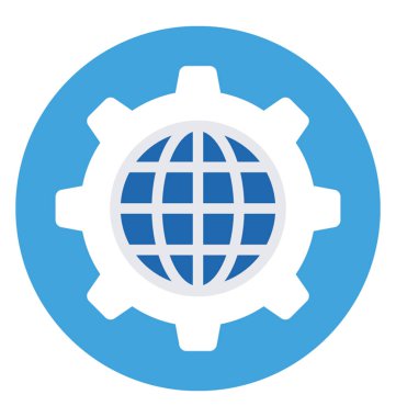 dünya düz vektör simgesi