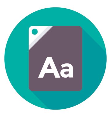 Yazı tipi düz vektör simgesi