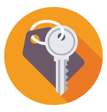 anahtar düz vektör simgesi