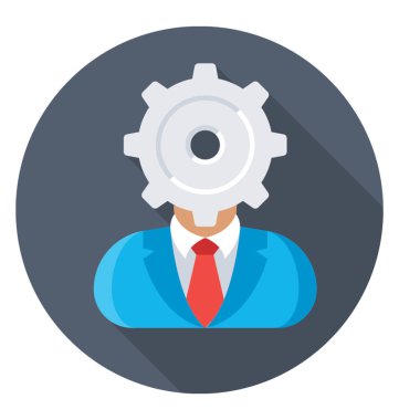 yönetim düz vektör simgesi