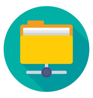 Klasör paylaşımı vektör simgesi