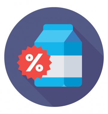 indirimli düz vektör simgesi