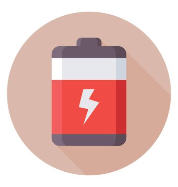 Pil Düz Vektör Simgesi