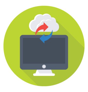 bulut hesaplama vektörü simgesi