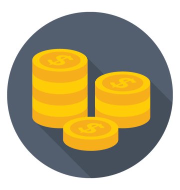 Dolar düz vektör simgesi