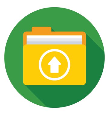 Klasör Upload vektör simgesi