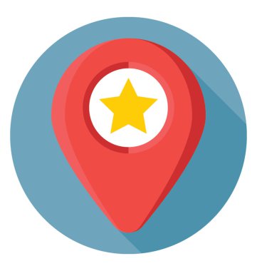 gps düz vektör simgesi