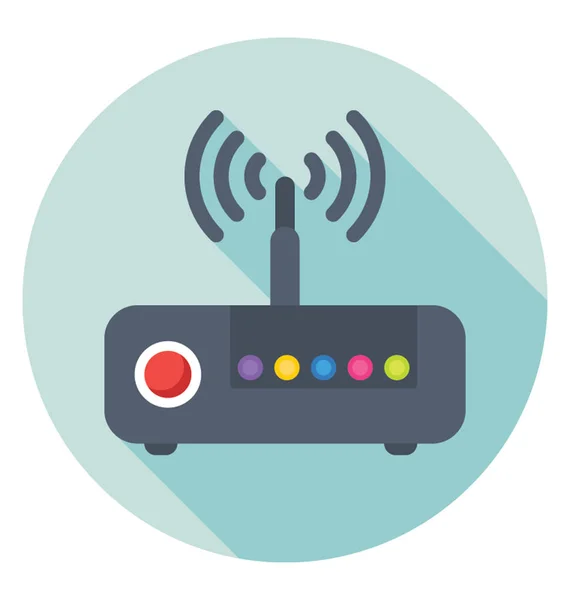 Modem Lapos Vector Icon — Stock Vector