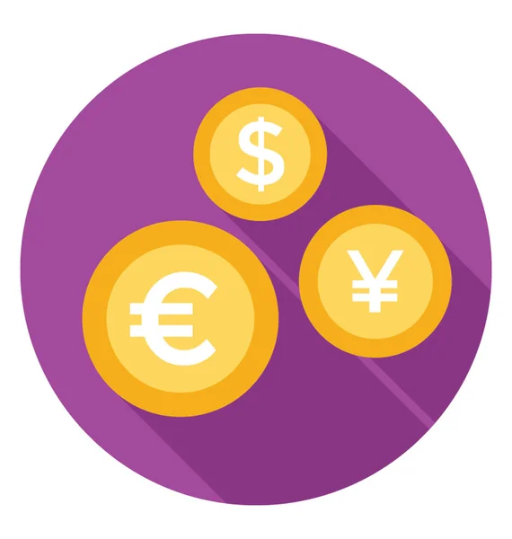 Currency Flat Vector Icon — Stock Vector