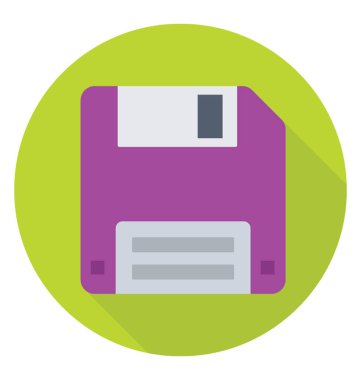 Disket düz vektör simgesi