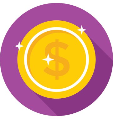 Dolar sikke vektör simgesi