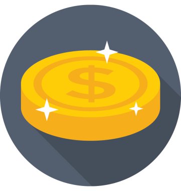 Dolar sikke vektör simgesi