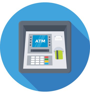 ATM makine vektör simgesi