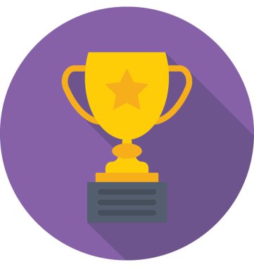 Kazanan düz vektör simgesi