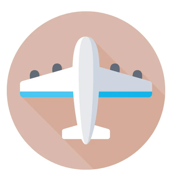 Icône Vectorielle Plate Avion — Image vectorielle