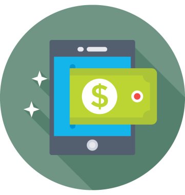 Mobil işlem vektör simgesi 