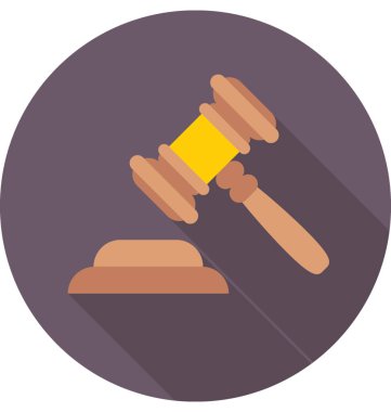 Açık artırma düz vektör simgesi