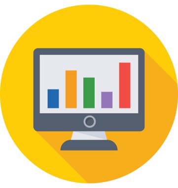 Online grafikler vektör simgesi 