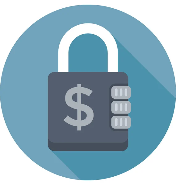 Icono Vectores Seguridad Dinero — Vector de stock