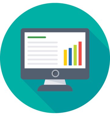 Online grafikler vektör simgesi 
