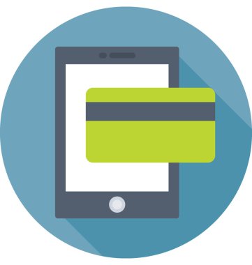 Mobil işlem vektör simgesi 