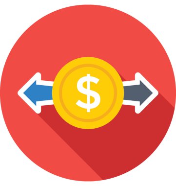 Dolar değeri vektör simgesi 