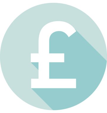 Lirası düz vektör simgesi