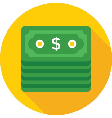 Para birimi yığın vektör simgesi 