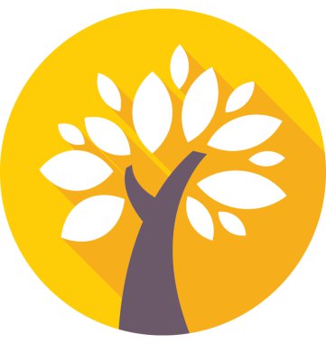 ağaç düz vektör simgesi