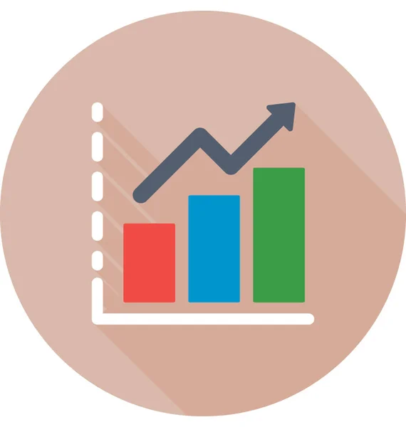 Ícone Vetor Gráfico Barras — Vetor de Stock