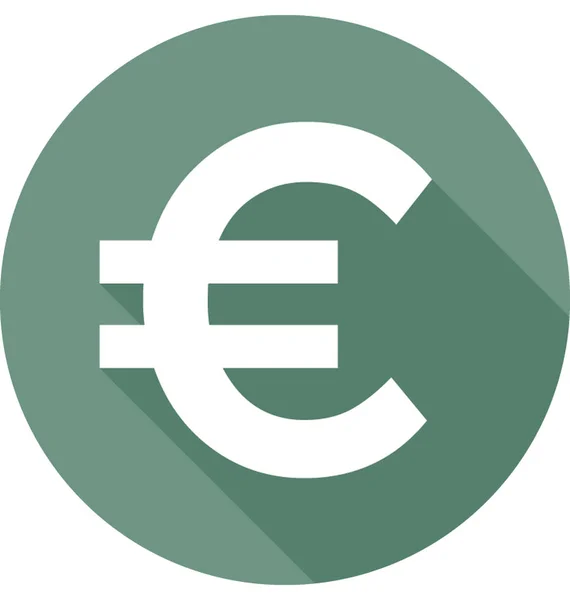 Ícone Vetor Plano Euro — Vetor de Stock
