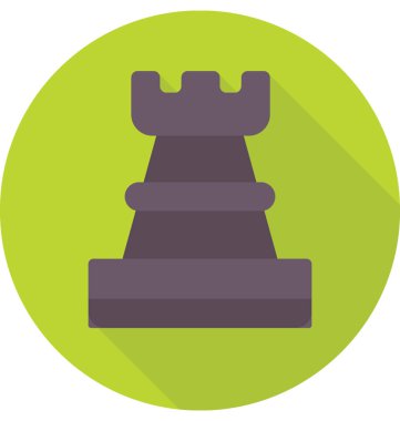 Satranç kule vektör simgesi