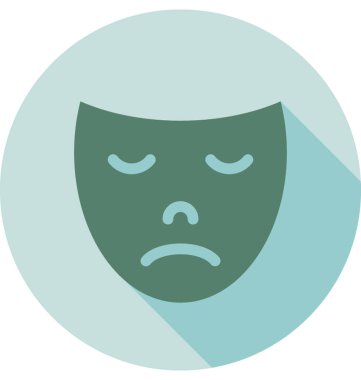 Maske düz vektör simgesi