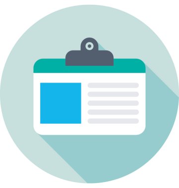 kimlik kartı vektör simgesi