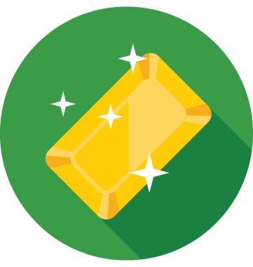 Altın düz vektör simgesi