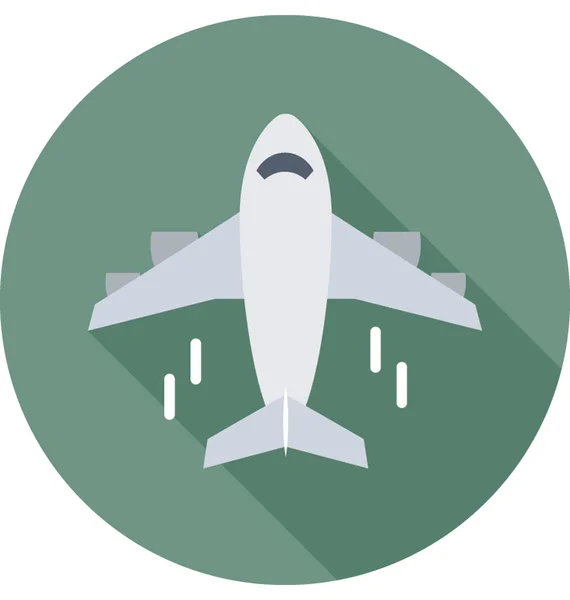 Avión Plano Vector Icono — Archivo Imágenes Vectoriales