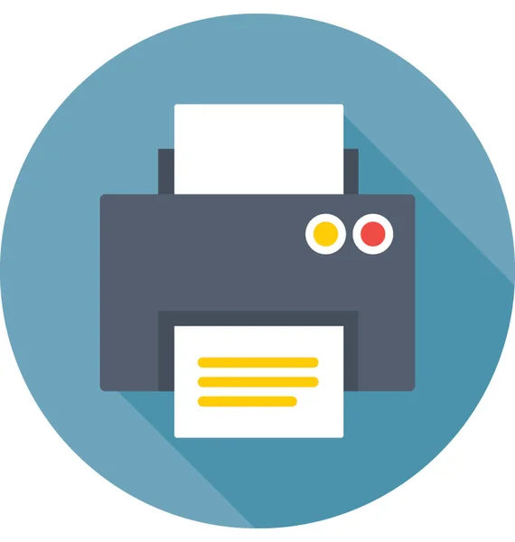 Printer Flat Vector Icon — Stock Vector