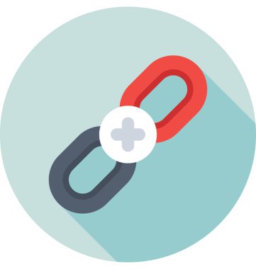 bağlantı düz vektör simgesi