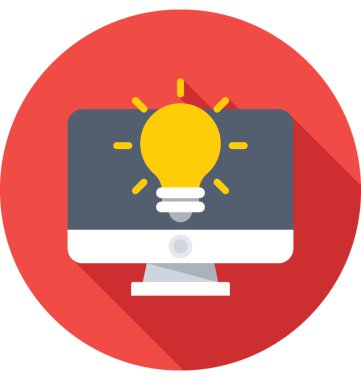 Aydınlatma düz vektör simgesi 