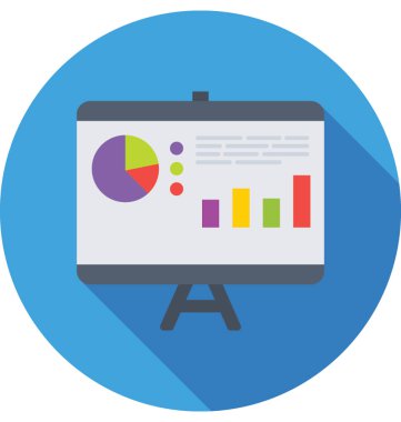 Grafik sunum vektör simgesi 